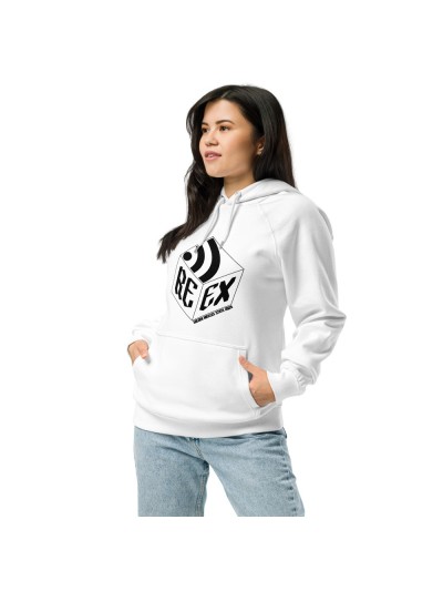 Reex Unisex eco raglan hoodie white