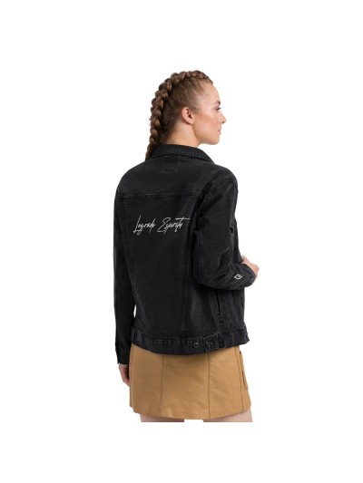 Logrado Espiritu Unisex Black denim jacket