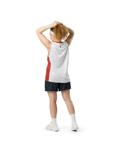 Swishstyle white & orange unisex basketball jersey
