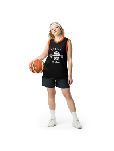 AirDunk Black unisex basketball jersey